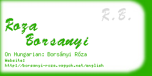 roza borsanyi business card