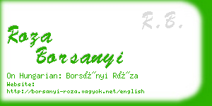 roza borsanyi business card